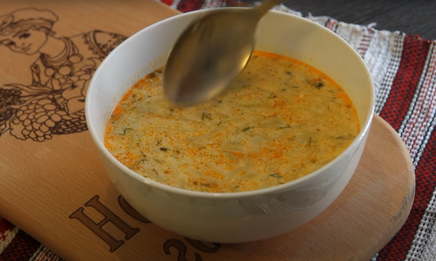 Закарпатский кабачковый суп на сметане