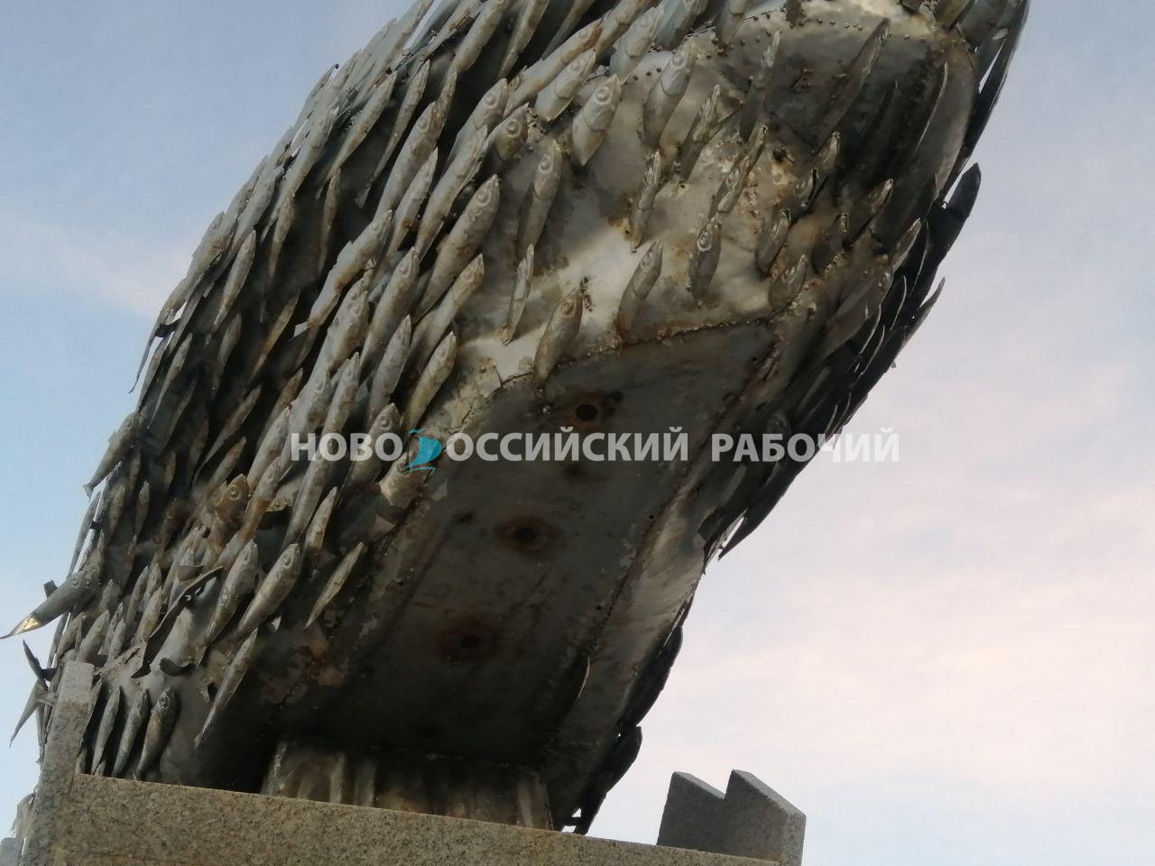 Хамса на памятнике в Новороссийске выглядит несвежей