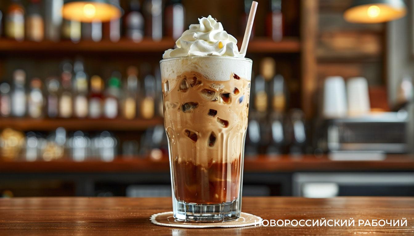 Классический ледяной кофе с ванильным сиропом