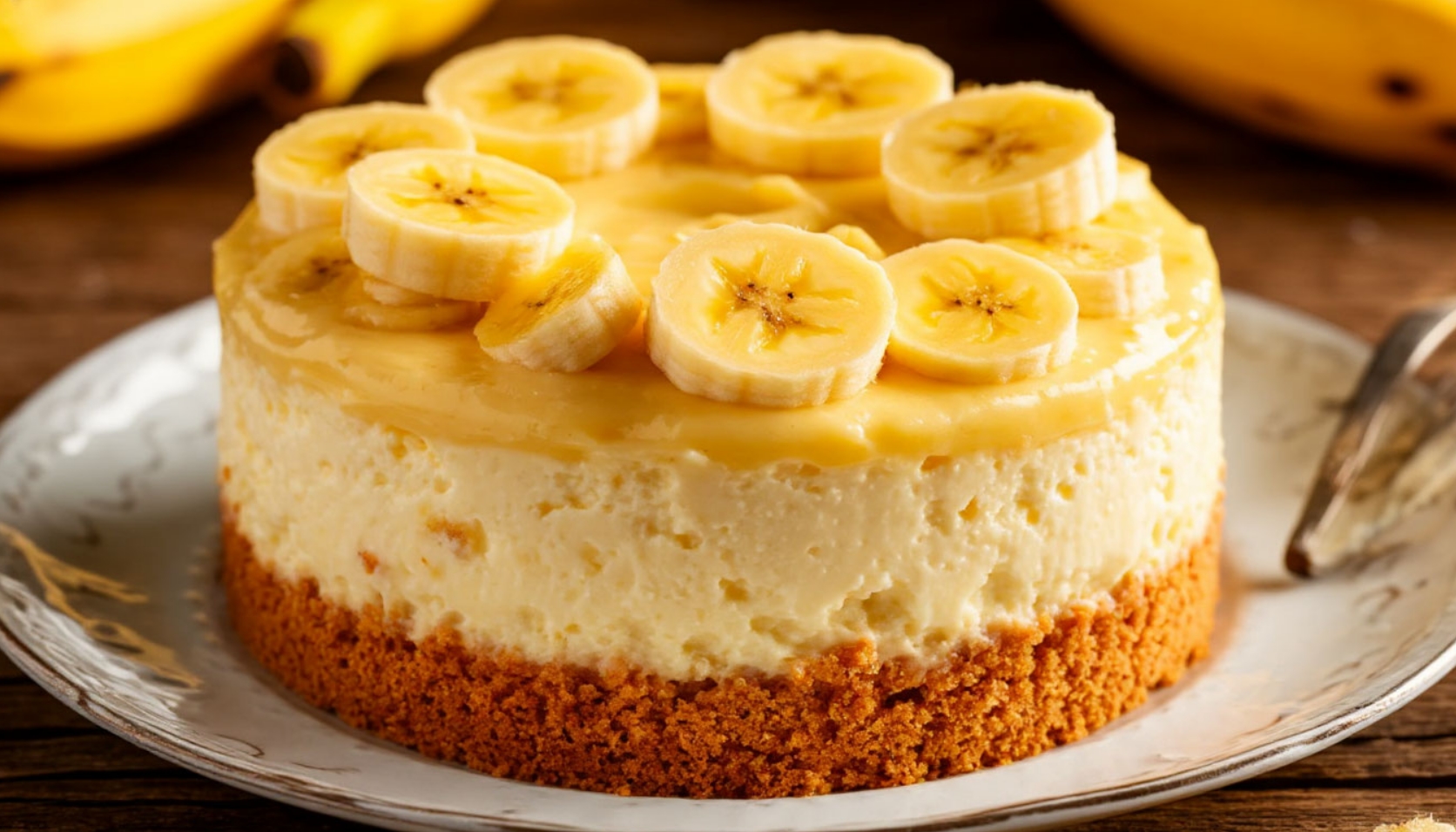 Нежный творожный торт с бананами и хрустящим коржом