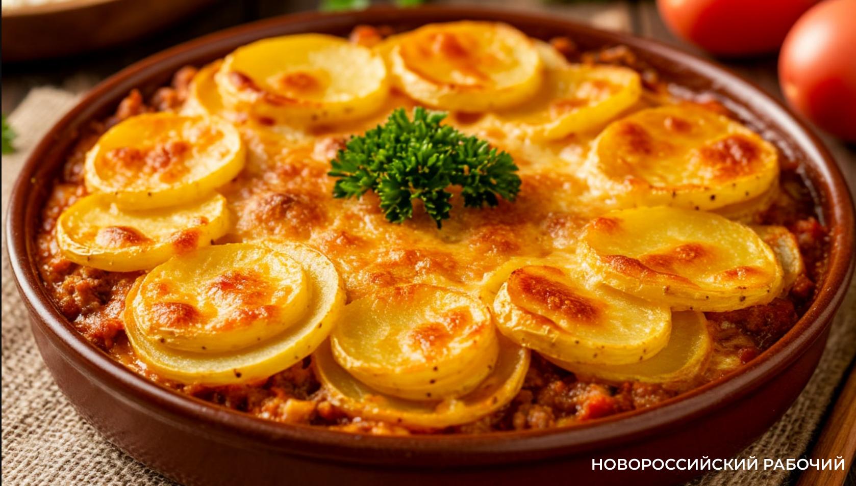 Сырно-мясная картофельная запеканка: уютный вкус детства с хрустящей корочкой!