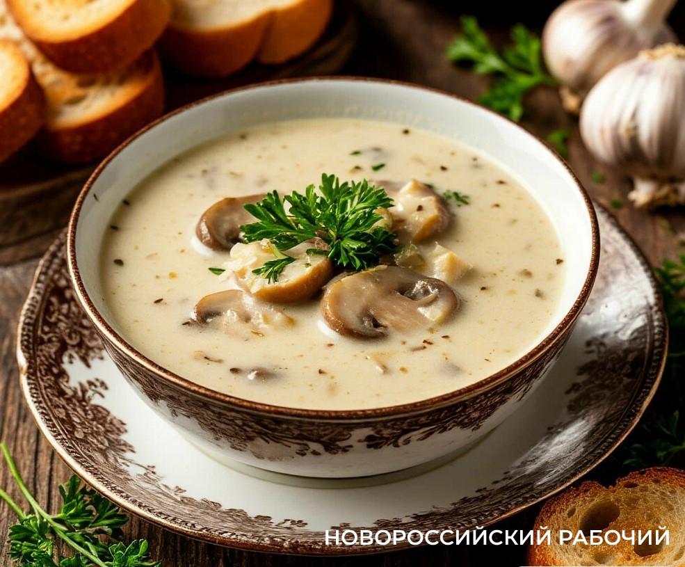 Грибной суп с плавленым сыром – очень вкусный и нежный