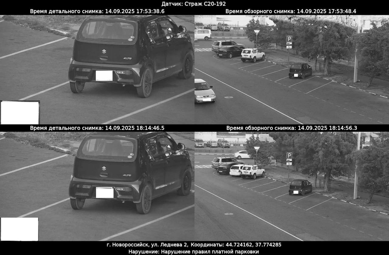 В сентябре в Новороссийске 998 раз не заплатили за парковку