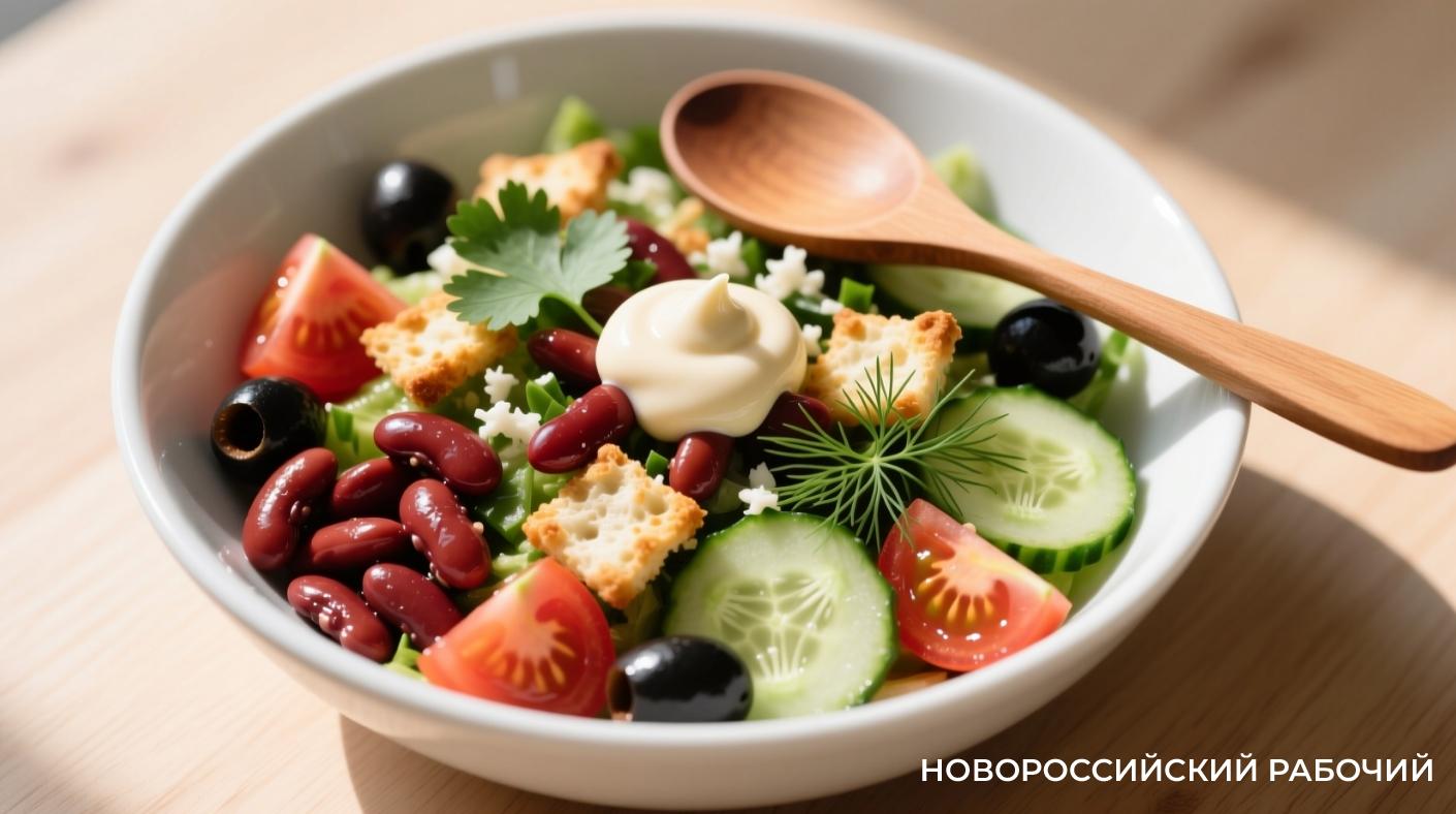 Салат «Хрустомания с морской изюминкой»