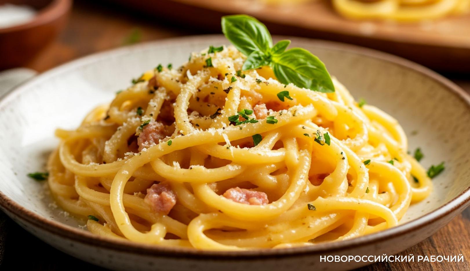 Роскошно и вкусно! Паста карбонара по-римски