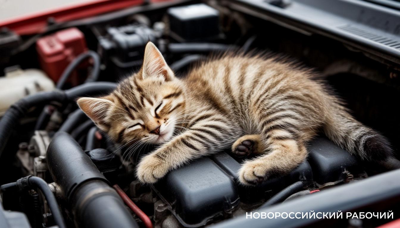Тёплый капот – смертельная ловушка! Как спасти кота перед запуском двигателя
