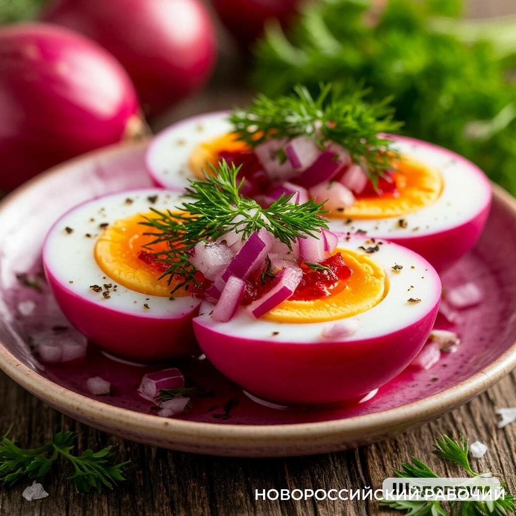 Яйца, маринованные со свеклой – эффектная закуска к пиву и не только