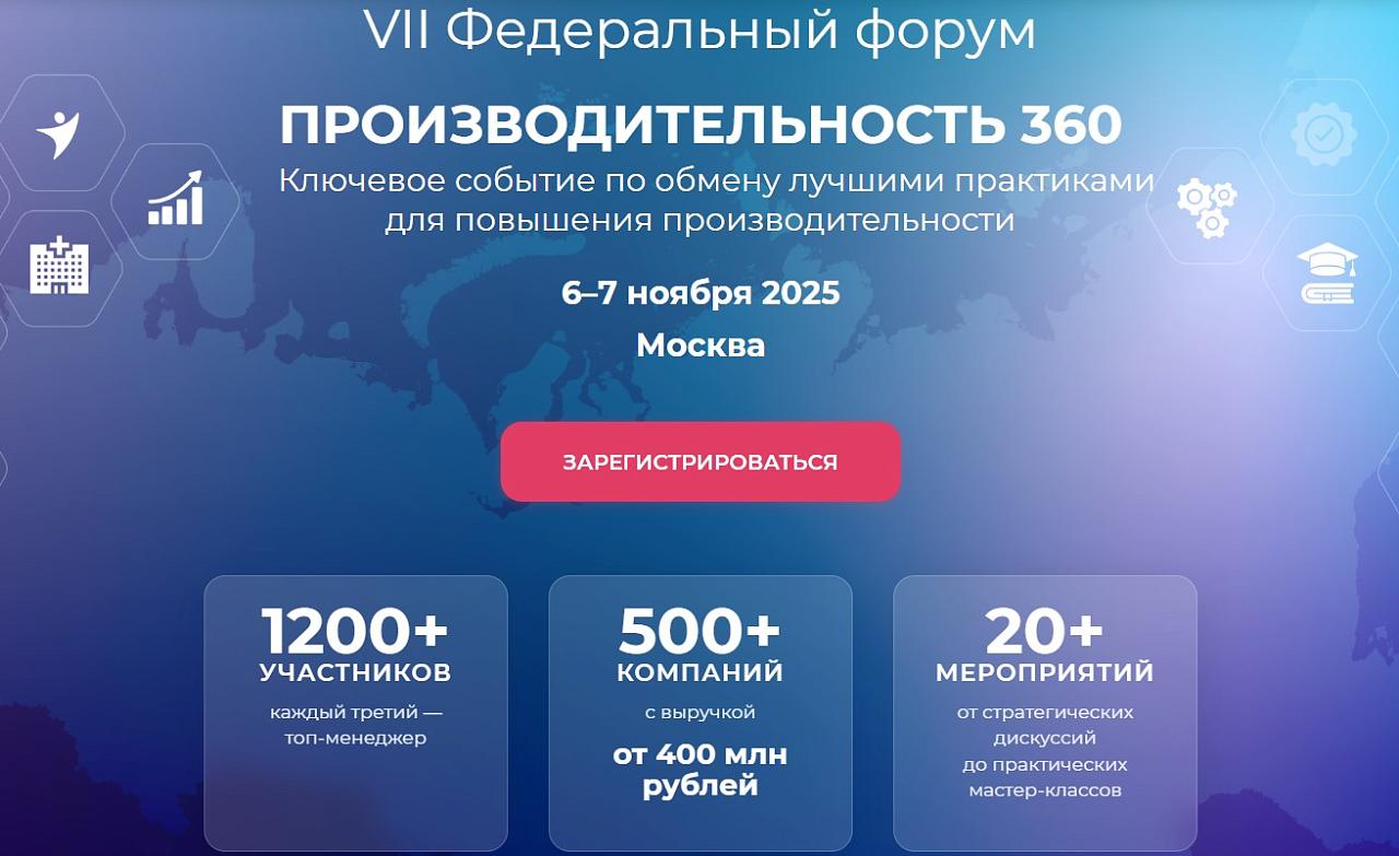 Решения для развития индустрии гостеприимства обсудят на форуме «Производительность 360»