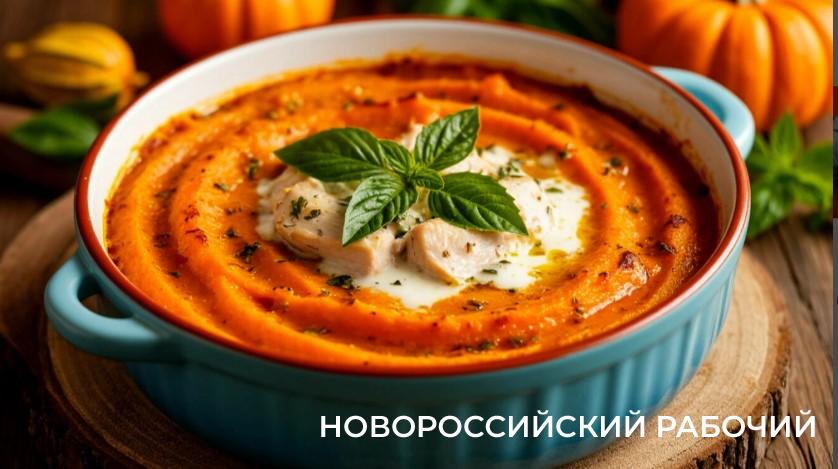 Тыквенная запеканка с курицей