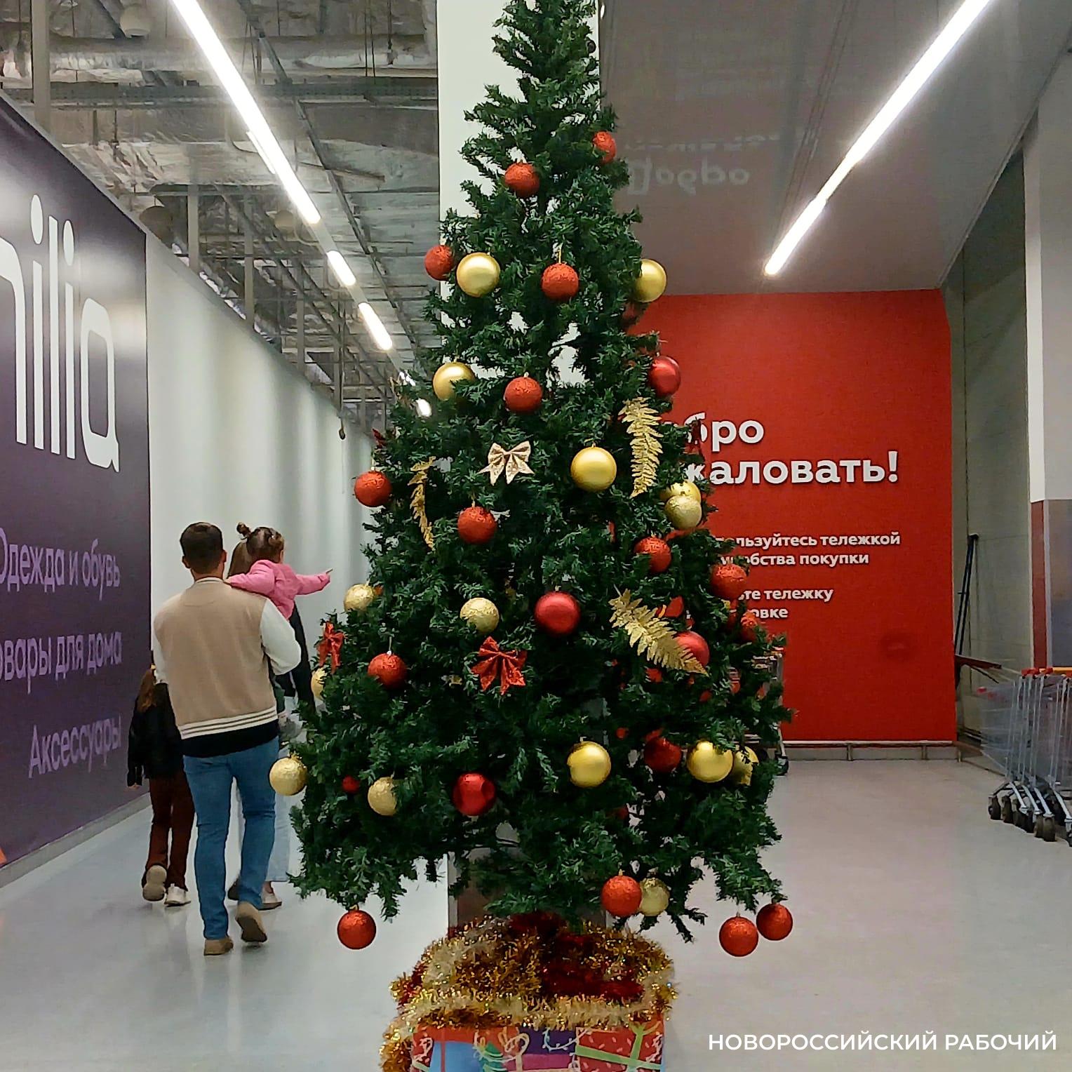 До Нового года — совсем ничего! Магазины Новороссийска ставят новогодние елки