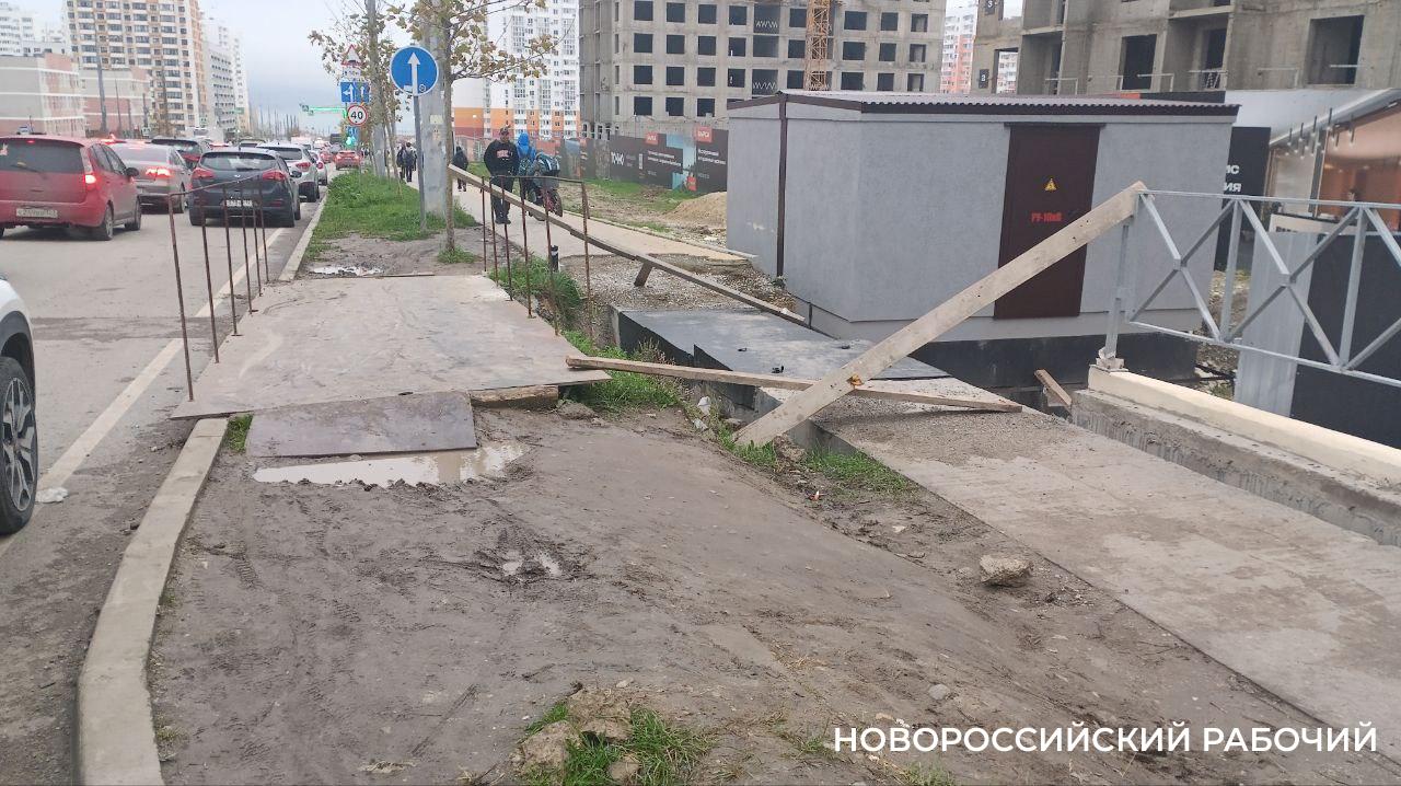 В Южном районе Новороссийска три месяца придется ждать «человеческого» тротуара