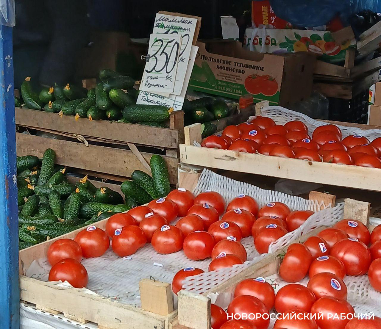 В Новороссийске дорого продают тепличные овощи