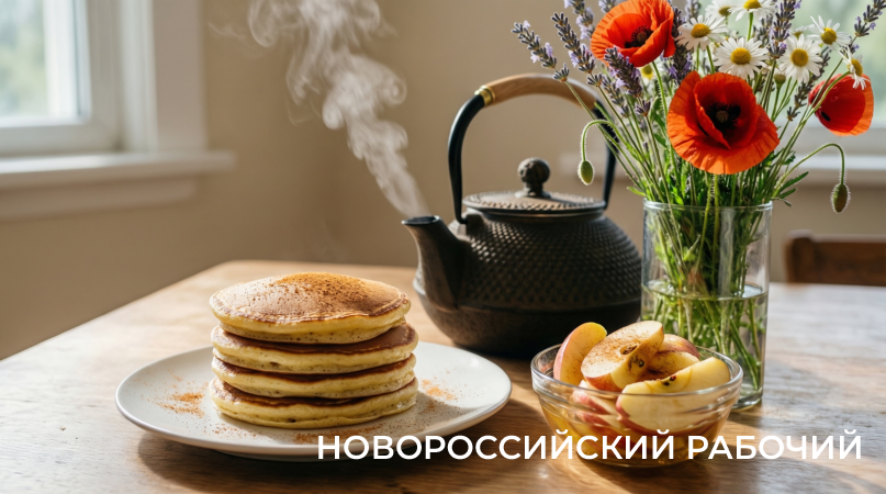 Яблочные оладьи с корицей