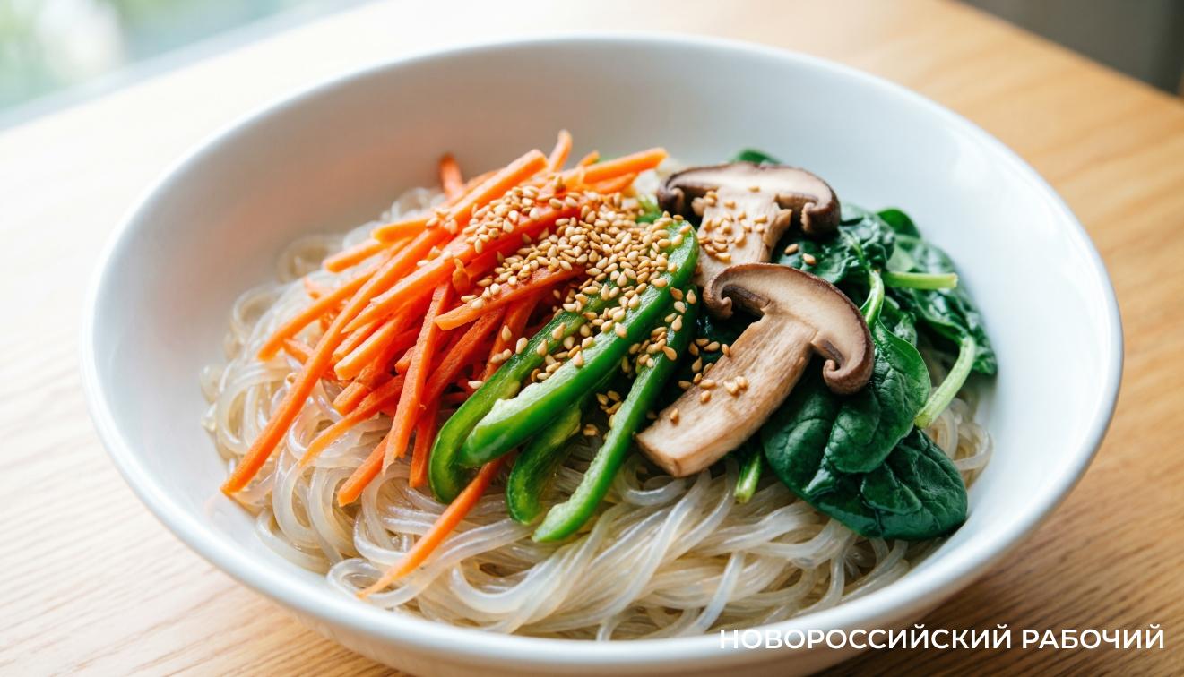 Овощная лапша по-корейски: постный чапчхэ