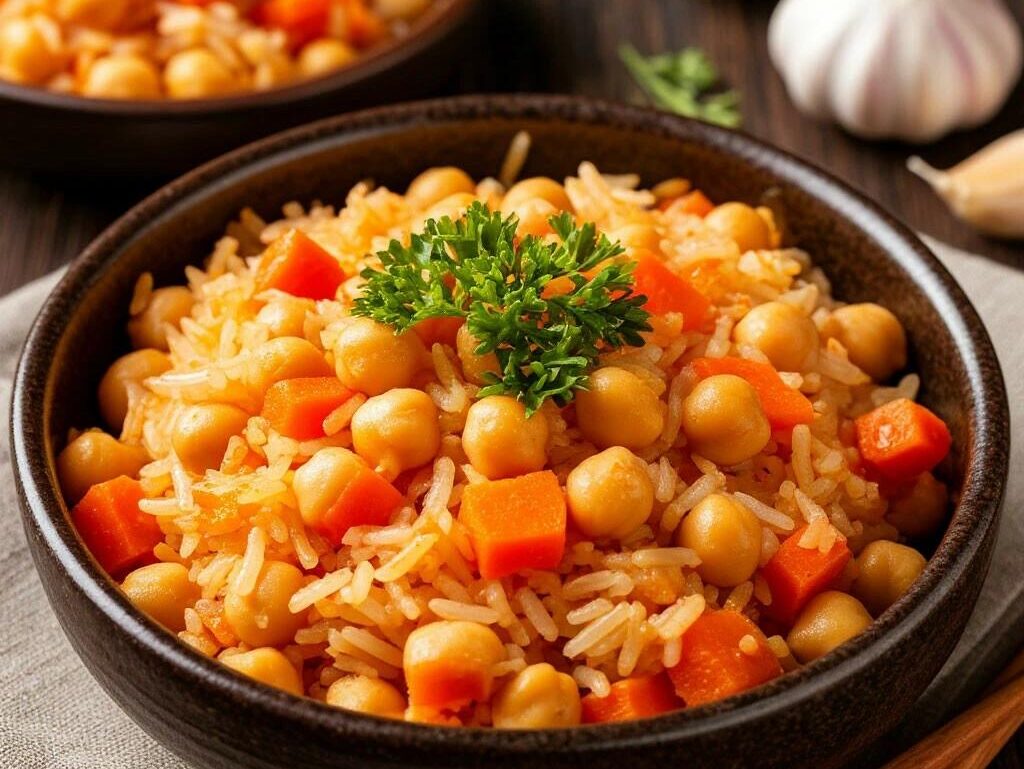 Постный плов с нутом