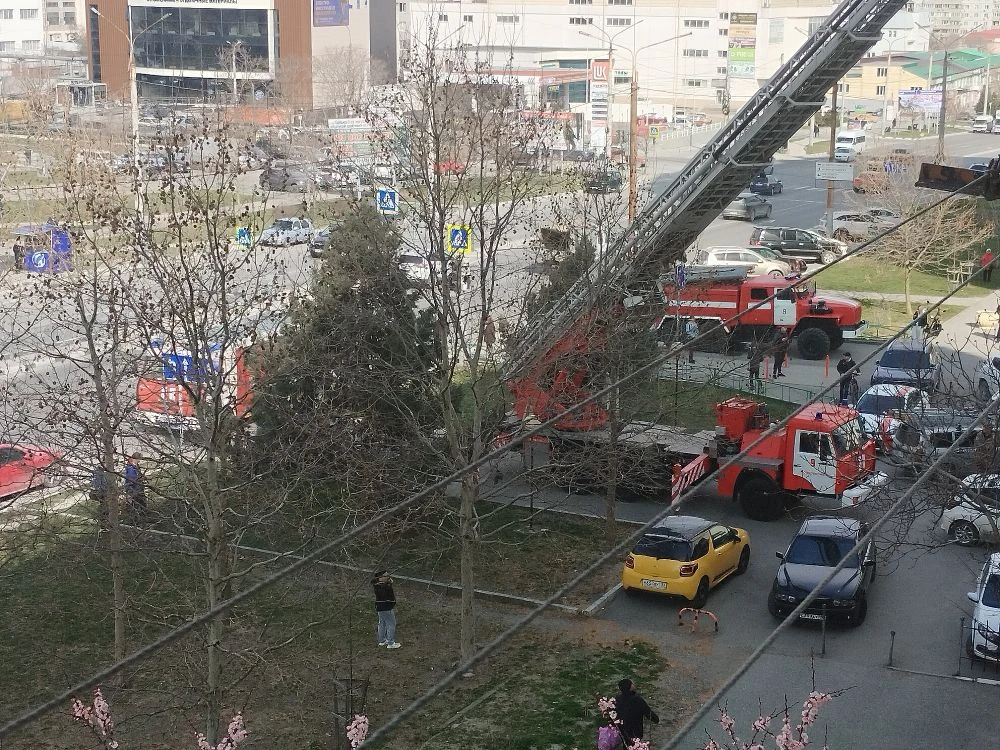 В Новороссийске горит квартира на проспекте Дзержинского