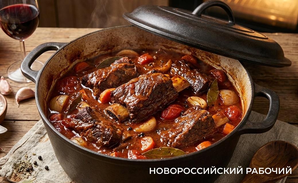Говяжьи ребрышки в красном вине