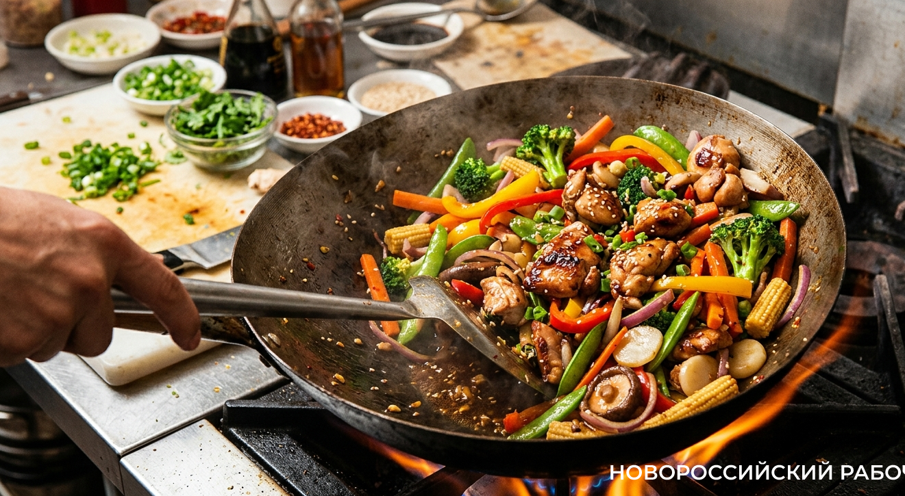 Сочный куриный стир-фрай с овощами и соевым соусом