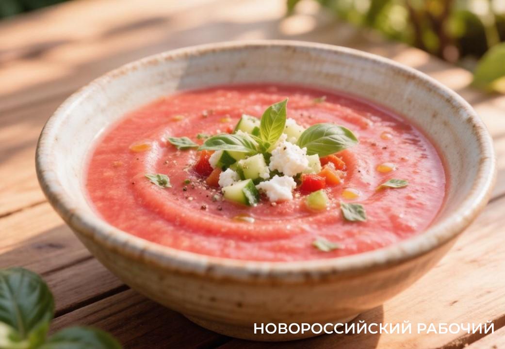 Гаспачо из арбуза с фетой и базиликом: рецепт с изюминкой
