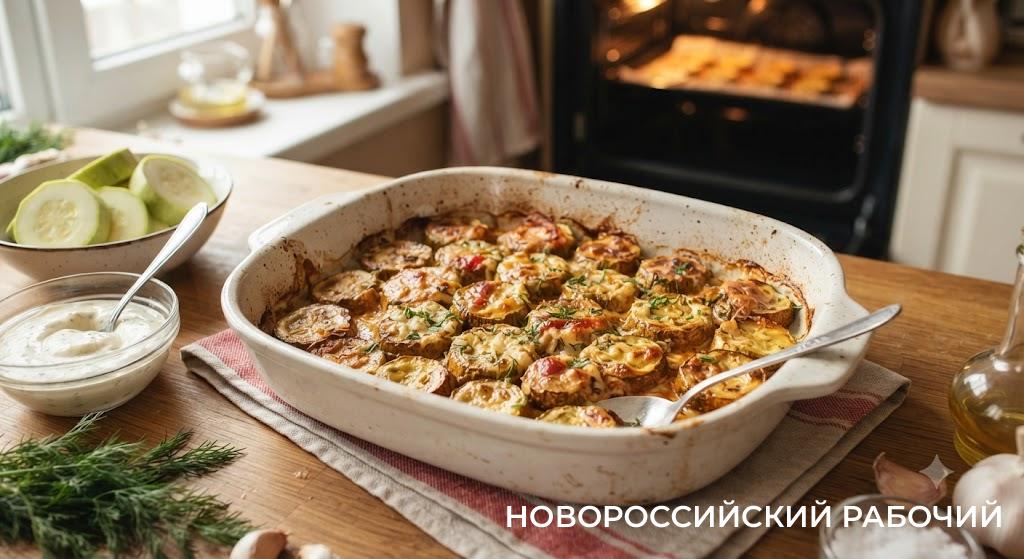 Кабачки, запеченные в духовке