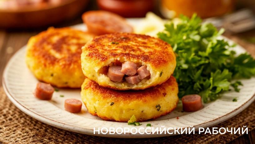 Картофельные зразы с сосисками
