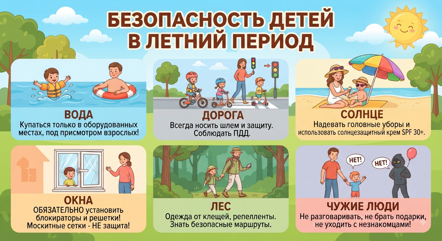 Безопасность детей в летний период: руководство для родителей