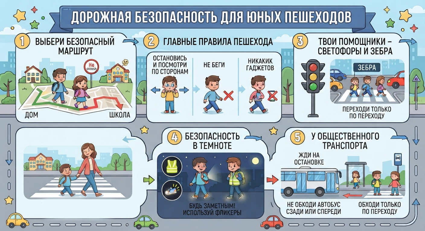Школа и дорога: напоминаем детям правила дорожного движения и безопасности на улице