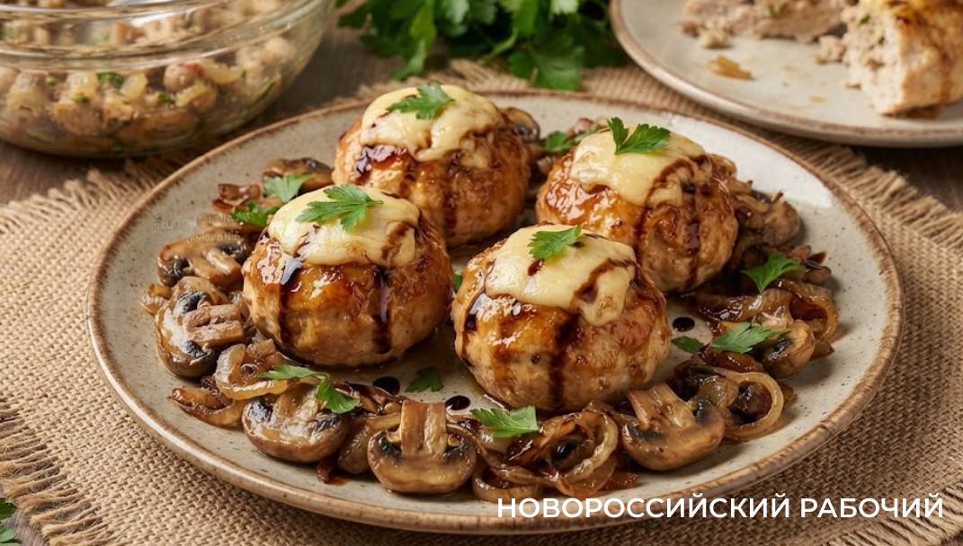 Куриные колобки с грибами и сыром: сочное блюдо с азиатским акцентом