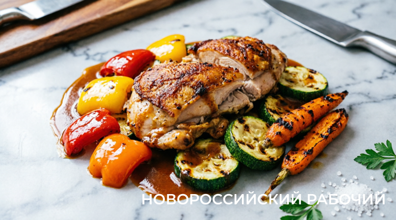 Курица с овощами в ароматном соусе
