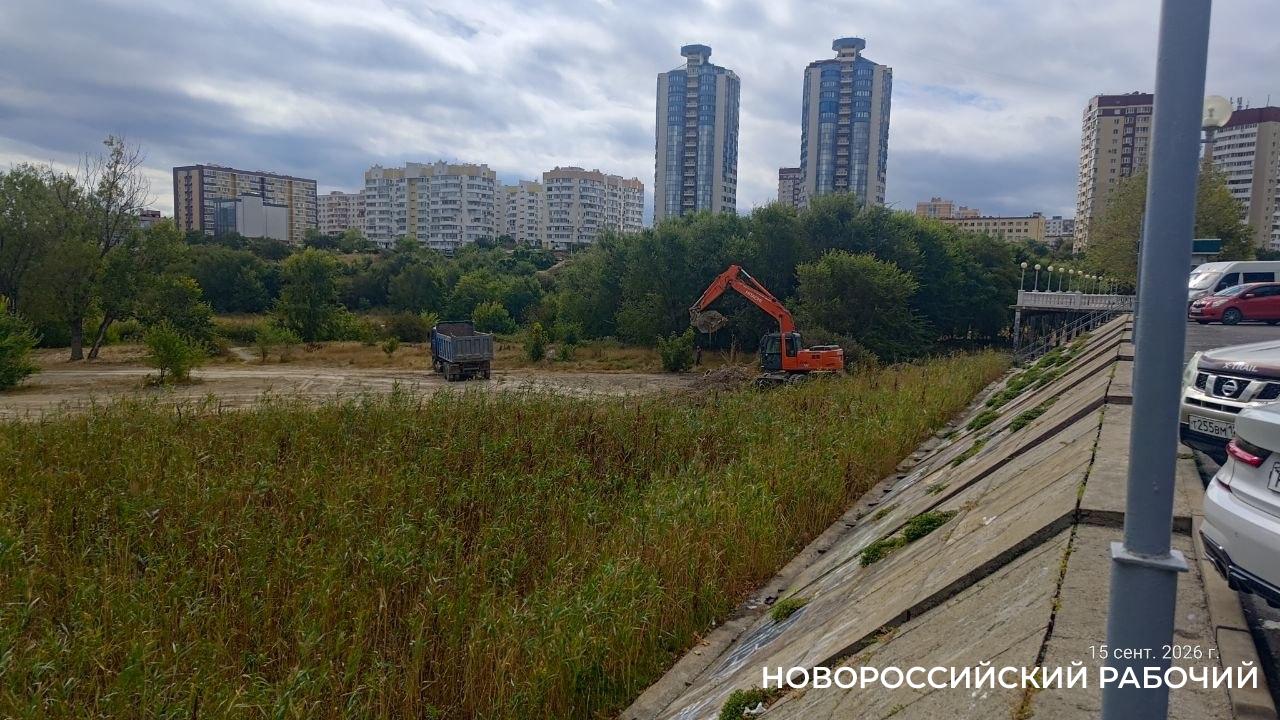 «Южные пруды» в Новороссийска начали освобождать от завалов ила