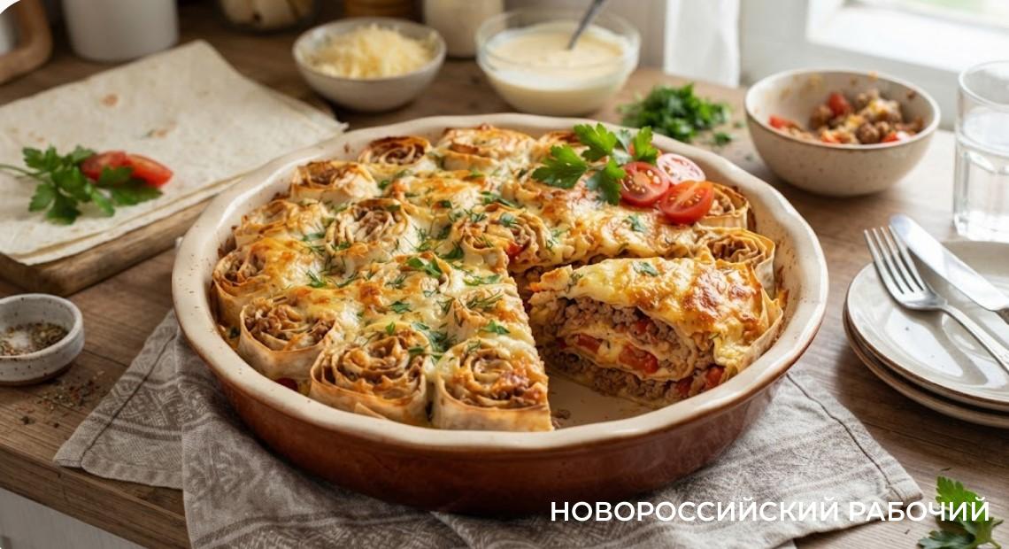 Мясной пирог из лаваша: самый ленивый и невероятно вкусный ужин