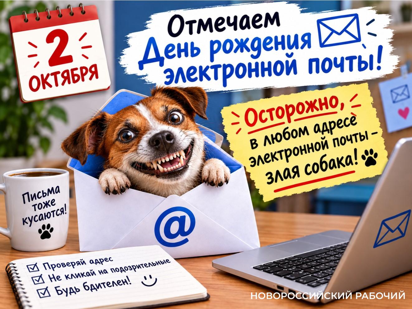 2 октября отмечаем День рождения электронной почты. Осторожно, в любом ее адресе — злая собака!